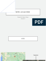 Site Analysis: Prepared by Janhavi Chopra Semester 6