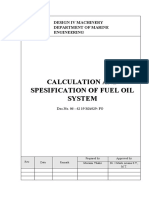 Calculation and Spesification of Fuel Oil System: Design Iv Machinery Department of Marine Engineering