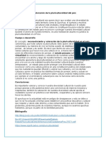 Ensayo de La Pluriculturalidad