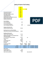 Designing of Square Pad Footing