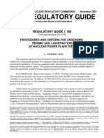 RG1.198 Procedures and Criteria For Assessing Seismic Soil Liquefaction at NPP Sites