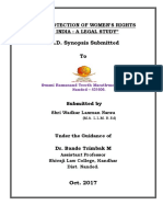 PHD Synopsis THE PROTECTION OF WOMEN'S RIGHTS IN INDIA A LEGAL STUDY