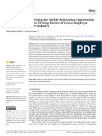 An Approach To Applying The Ability-Motivation-Opportunity Theory To Identify The Driving Factors of Green Employee Behavior in The Hotel Industry