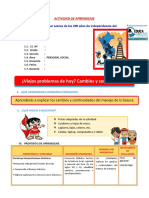 DIA 4 SESION DE APRENDIZAJE Viejos Problemas de Hoy Cambios y Continuidades