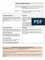 EDU 512: Writing Lesson Plan: Preliminary Information