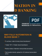 Automation in Blood Banking - DR Shreya