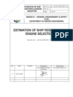 Estimation of Ship Resistance & Engine Selection