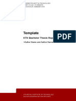 KTH Bachelor Thesis Template