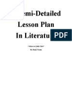 Semi Detailed Lesson Plan For An Advice To Little Girls