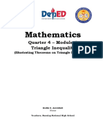 Mathematics: Quarter 4 - Module 1 Triangle Inequalities