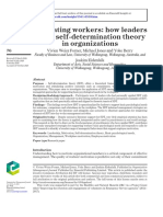 Motivating Workers: How Leaders Apply Self-Determination Theory in Organizations