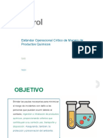 Estándar Operacional Crítico de Manejo de Productos Químicos