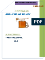 Chemistry Project:: Analysis of Honey