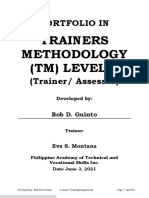 Trainers Methodology (TM) Level 1: Portfolio in