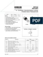 IRF530 IRF530FI: N - Channel Enhancement Mode Power Mos Transistor