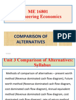 ME 16801 Engineering Economics: Comparison of Alternatives