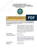 Convocatoria Participantes X Curso Capacitacion Oo y So PNP