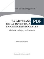 La Artesanía de La Investigación en Ciencias Sociales