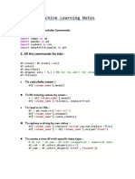 Machine Learning Notes: 2. All The Commands For Eda