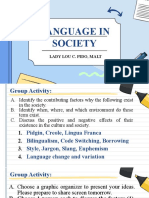 Language in Society: Lady Lou C. Pido, Malt