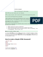 How To Create A Simple HTML Document?: Lesson#1