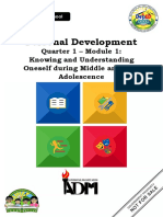 11perdev Q2 Wk1 Knowing Understanding Oneself During Middle Late Adolescence Core