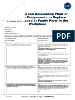 R 505 0128 Dismantling and Assembling Plant or Machinery Components To Replace Worn Damaged or Faulty Parts in The Workplace