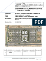 Method Statement For Rebar, Formworks and Concrete Works