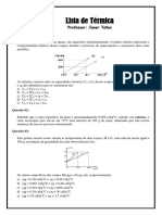 Lista de Termica 2 Ano