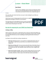 CIMA Case Study Exam - Cheat Sheet