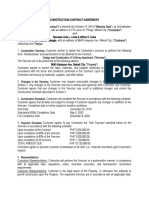 "Contract" "Effective Date" "Contractor" "Customer" Parties. Construction Services. Design and Construction of 3-Storey Apartment "Services Property