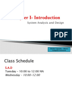 Introduction - System Analysis and Design