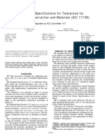 ACI 117-90 St. Spec. For Tolerances For Concrete Construction and Materials