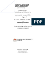 Analysis of Cutting Parameters Report