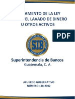 Reglamento de La Ley Contra El Lavado de Dinero U Otros Activos