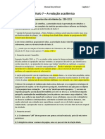 Manual Do Professor - Capítulo 7 A Redação Acadêmica