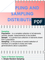 Sampling and Sampling Distribution