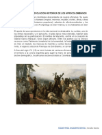 Procedencias y Evolucion Historica de Los Afrocolombianos