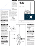 Barbie "Chat With Me" Walkie Talkies MANUAL