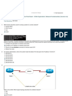 Take Assessment - Enetwork Practice Final Exam - Ccna Exploration: Network Fundamentals (Version 4.0)