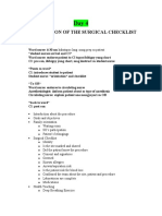 Start: Completion of The Surgical Checklist