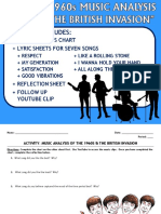 Activity - 1960s Music Analysis Chart & Lyrics