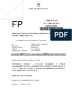 Cédula de Notificación: 13854/2020 Penal E S N N N Orden Expte. N Zona Fuero Juzgado Secret. Copias Personal Observ