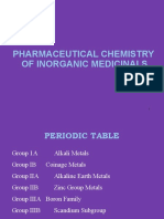 Pharmaceutical Chemistry of Inorganic MedicinalsGroupI III