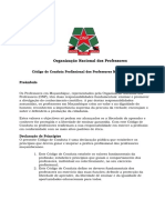 Mozambique 2003 Codigo de Conduta Profissional Dos Professores-1