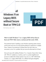 How To Install Windows 11 On Legacy BIOS Without Secure Boot or TPM 2.0 - All Things How