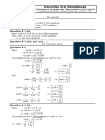 Exercise 9.2 (Solutions) : Sin 0 Cos 0