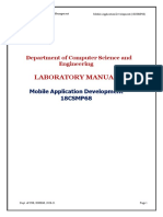 Laboratory Manual: Mobile Application Development 18CSMP68