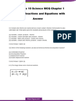 CBSE Class 10 Science MCQ Chapter 1 Chemical Reactions and Equations