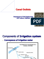 Canal Outlets: Department of Civil Engineering UMT Lahore, Pakistan